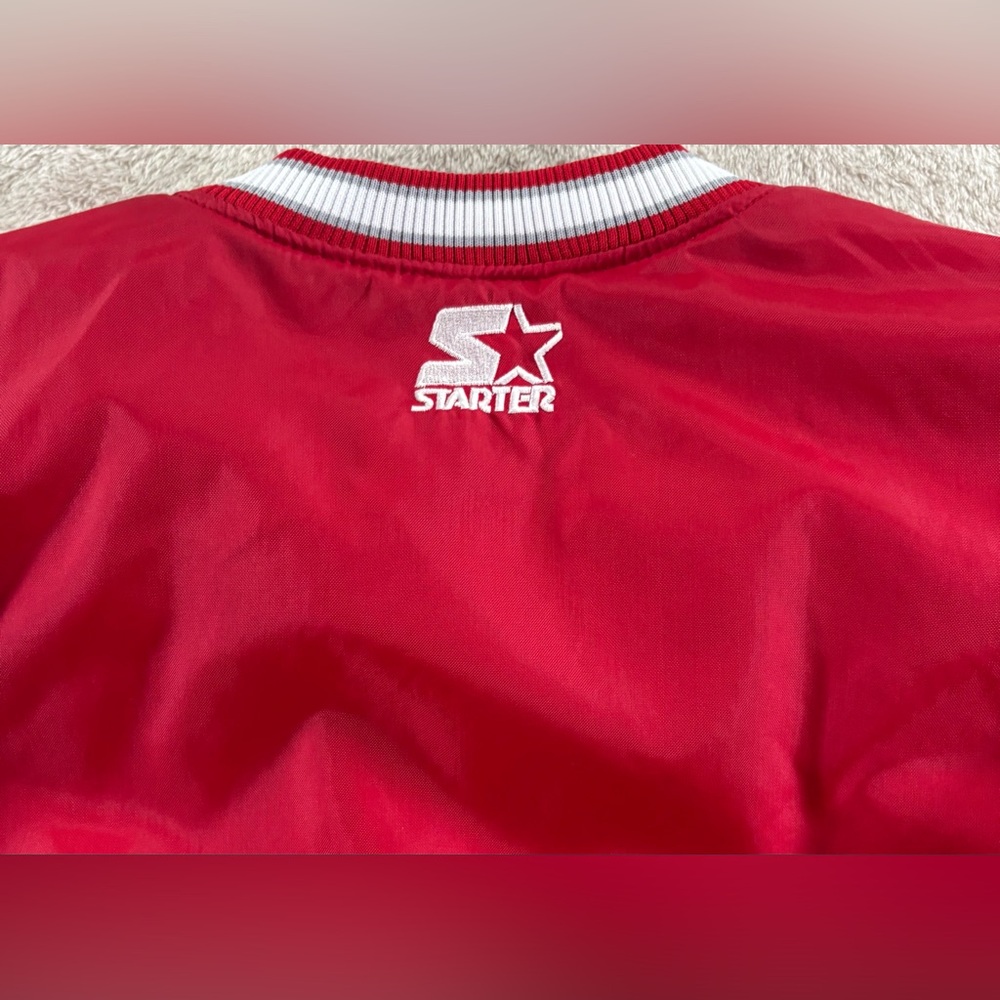 Vintage 90’s Starter Ohio State Red Pullover Jacket - Picture 11 of 13
